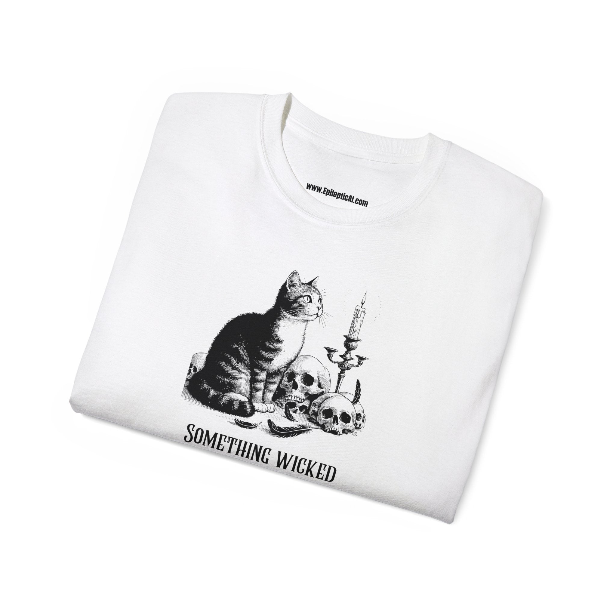 Something Wicked This Way Comes Cat Shirt – Gothic Cat Unisex Ultra Cotton Tee