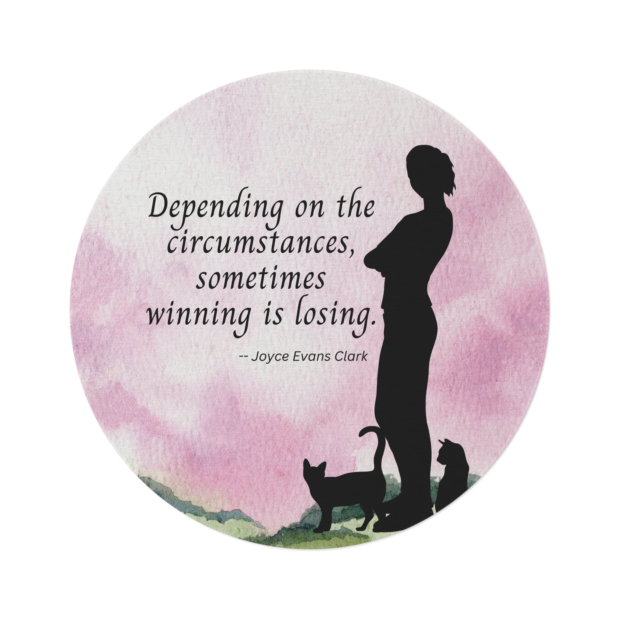 Sometimes Winning is Losing Round Rug
