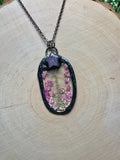 Somnielle- Kunzite and Flower Necklace