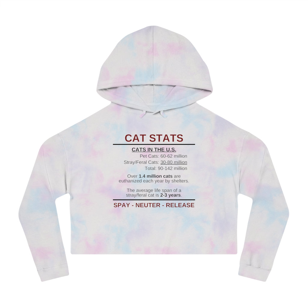 Spay Neuter Release Women's Cropped Hooded Sweatshirt