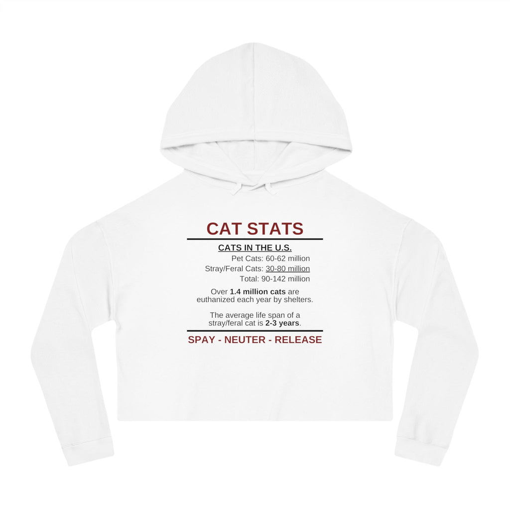 Spay Neuter Release Women's Cropped Hooded Sweatshirt