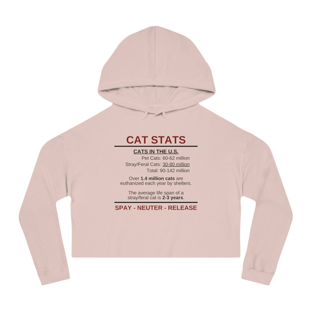 Spay Neuter Release Women's Cropped Hooded Sweatshirt