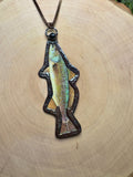 Speckled Trout and Black Rutile Quartz Necklace