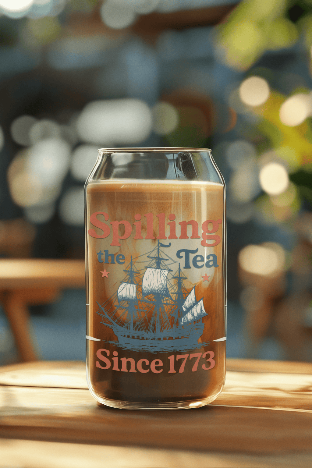 Spilling the Tea 16 oz. Glass Cup