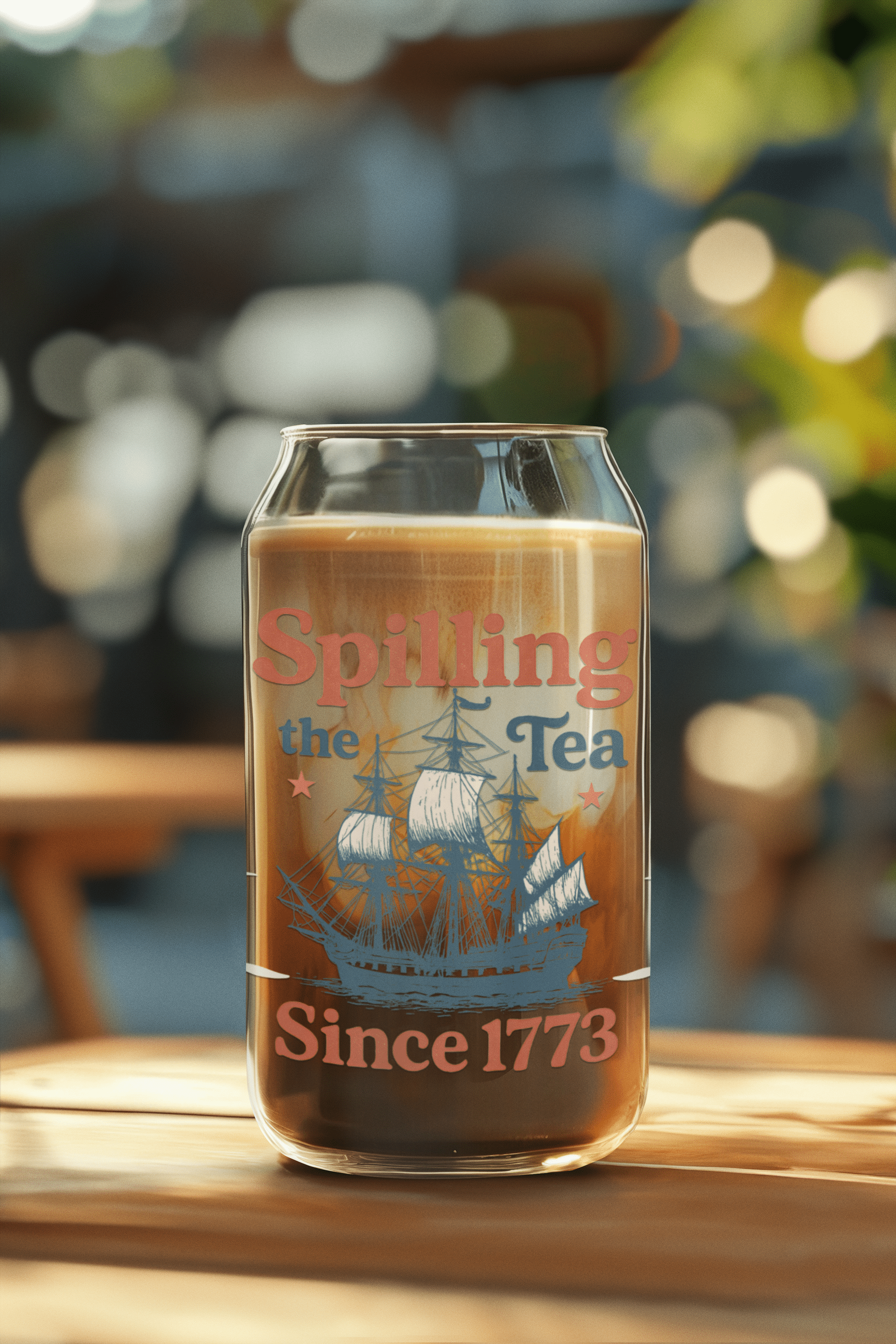 Spilling the Tea 16 oz. Glass Cup