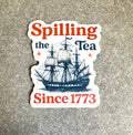 Spilling the Tea Vinyl Sticker, 3" x 3"