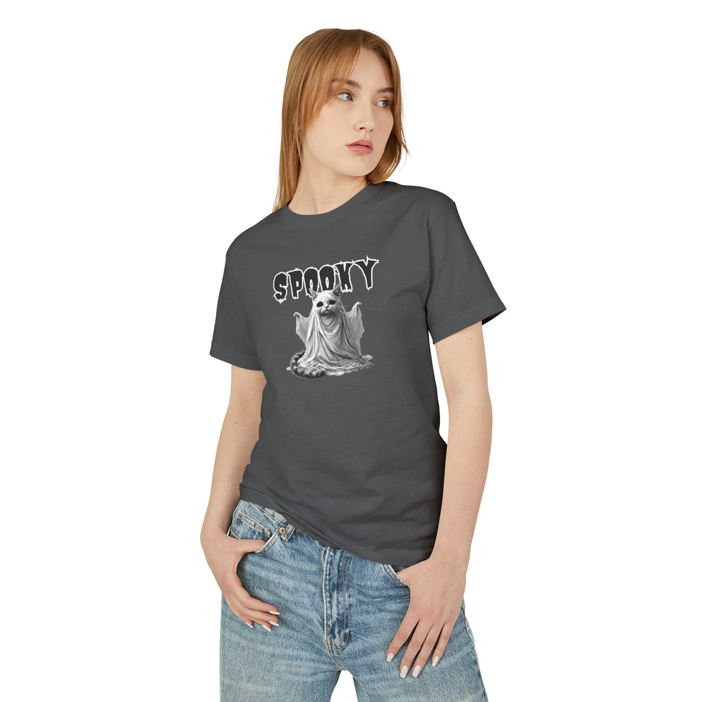 Spooky Ghost Kitty Halloween Unisex Tee