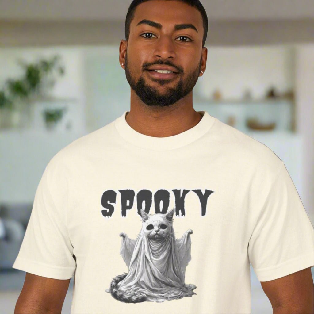 Spooky Ghost Kitty Halloween Unisex Tee