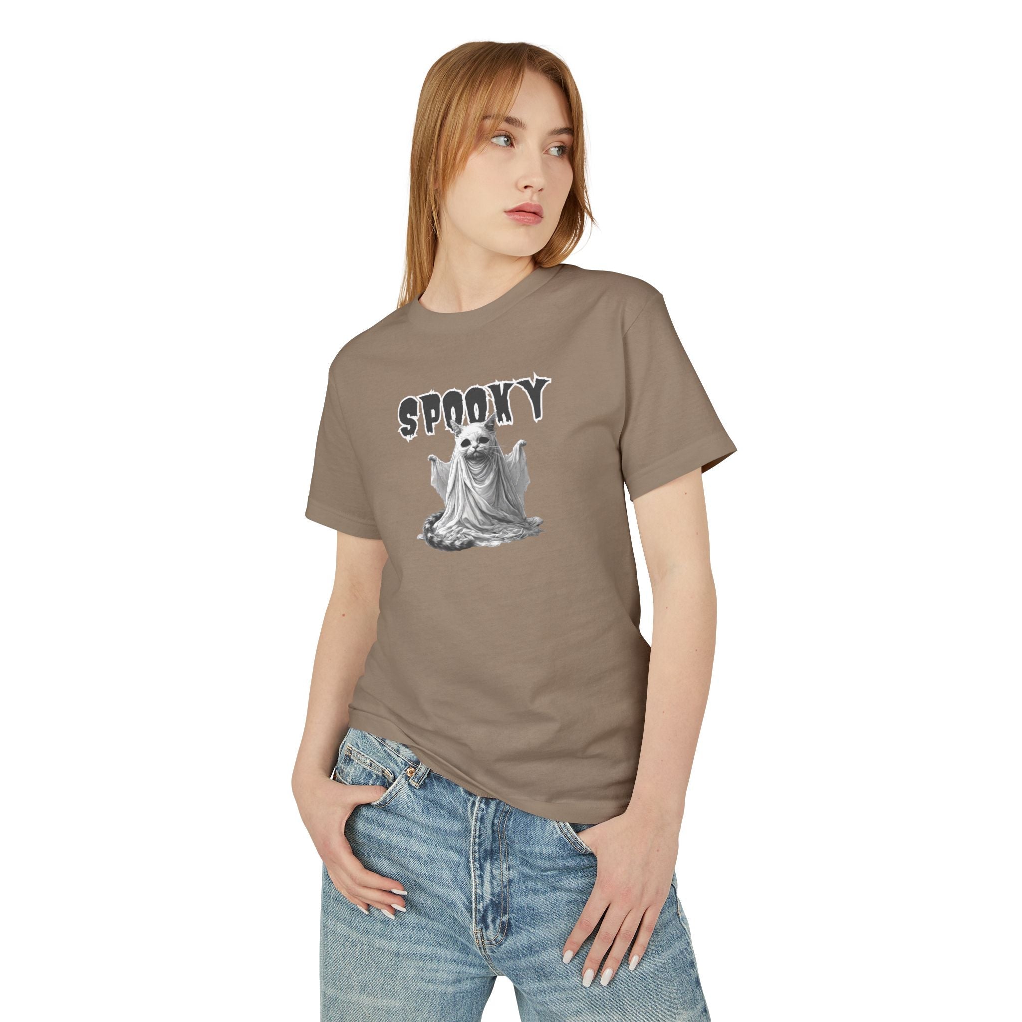 Spooky Ghost Kitty Halloween Unisex Tee