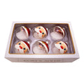 Painted Glass 80mm Ball ornament 6 piece Set