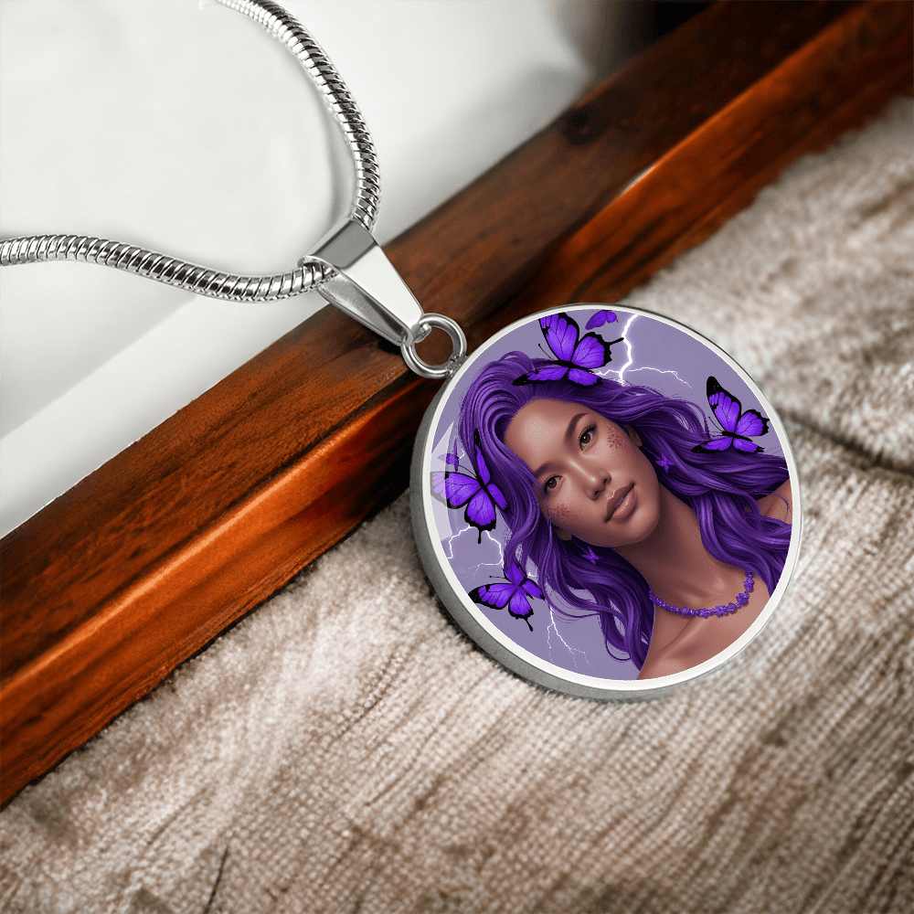 Strong Warrior Woman Pendant Necklace