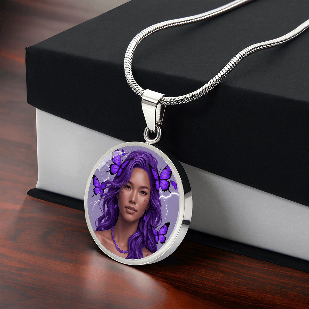 Strong Warrior Woman Pendant Necklace