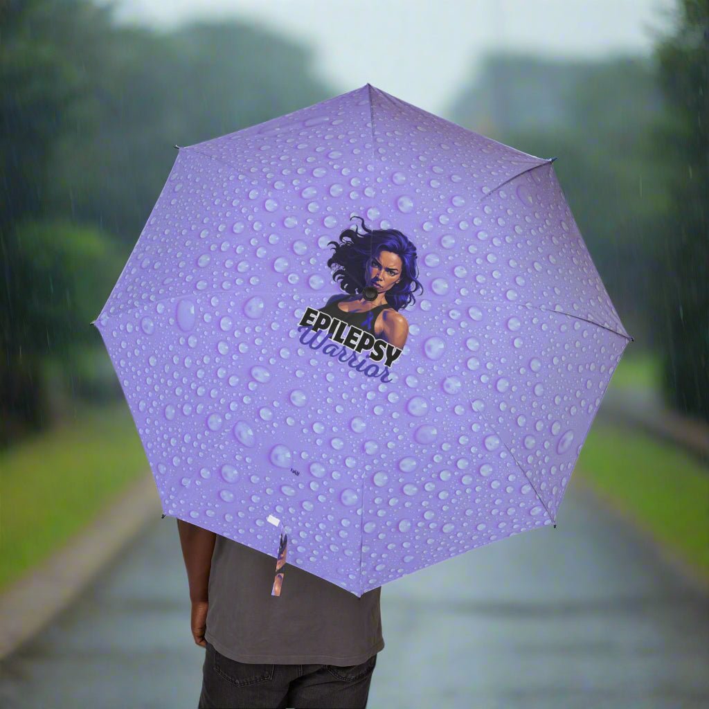Stylish Epilepsy Warrior Foldable Umbrella for Everyday Use