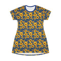 Ocean State Styles Sunflower Pattern T Shirt Dress Women