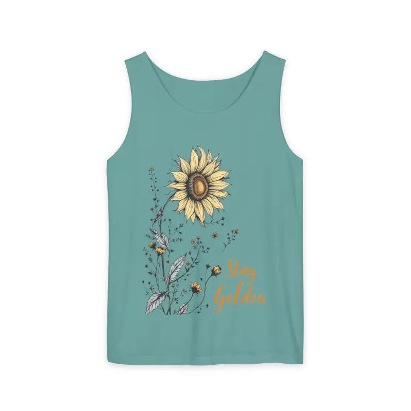 Ocean State Styles Stay Golden Sunflower Tank Top Floral