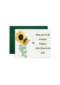 Blooming Affection: Sunflower Serenade Seed Paper Card