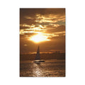 Ocean State Styles Canvas Print Sunset Sailboat Silhouette