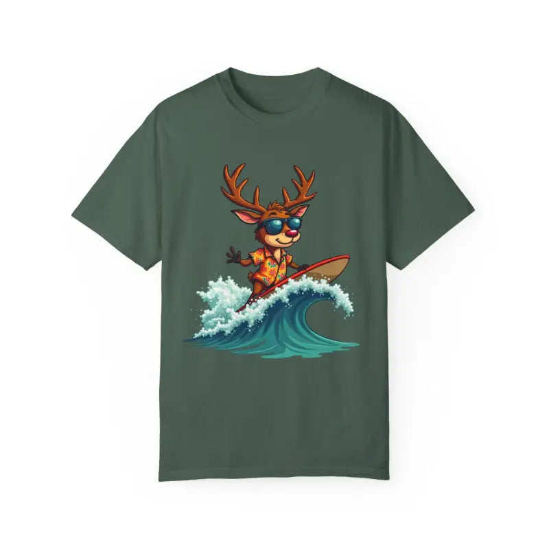 Ocean State Styles T Shirt Surfing Reindeer Gift Edition