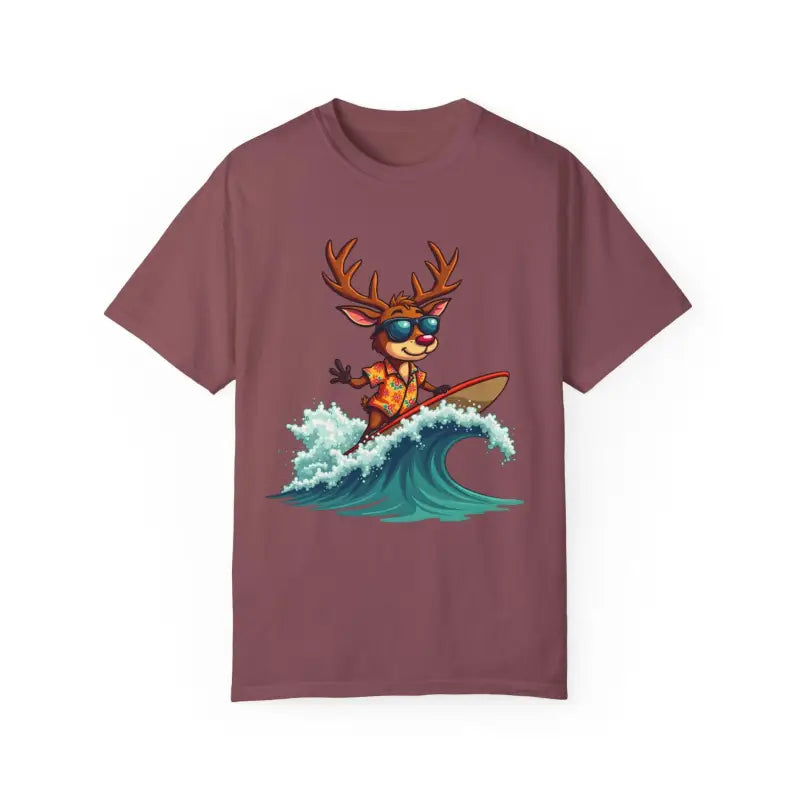 Ocean State Styles T Shirt Surfing Reindeer Gift Edition