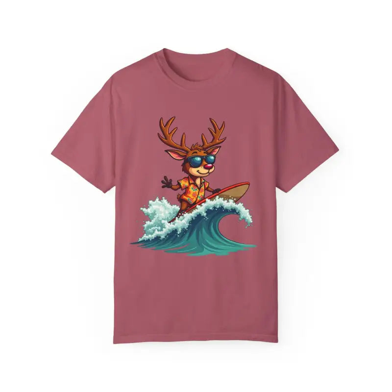 Ocean State Styles T Shirt Surfing Reindeer Gift Edition