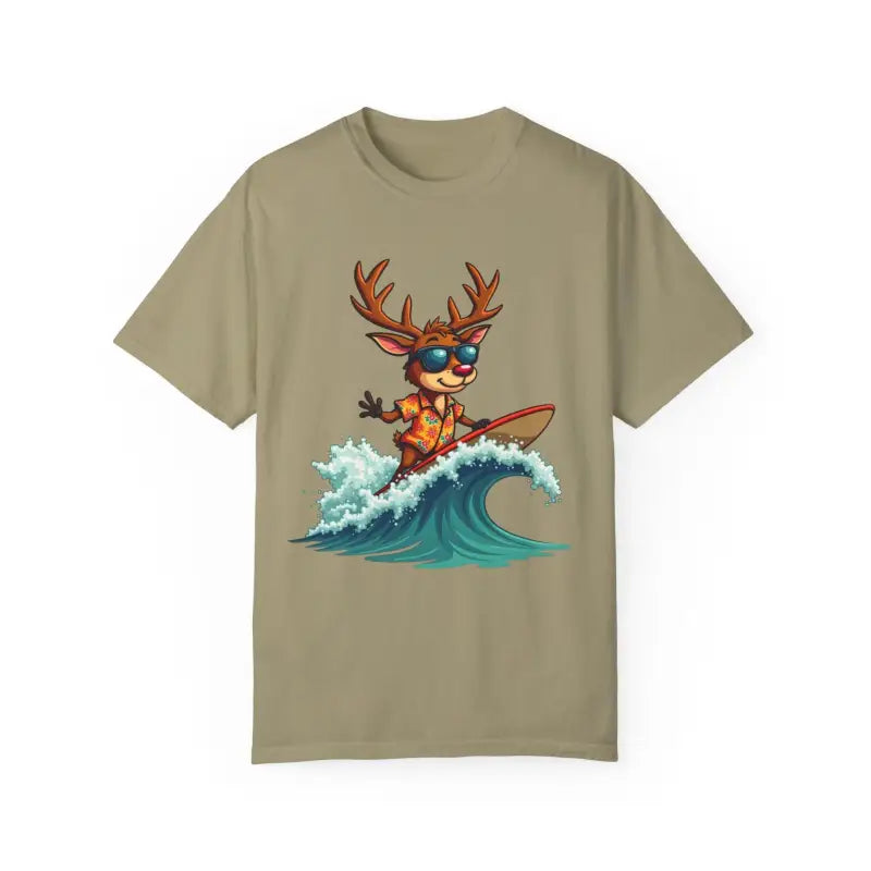 Ocean State Styles T Shirt Surfing Reindeer Gift Edition