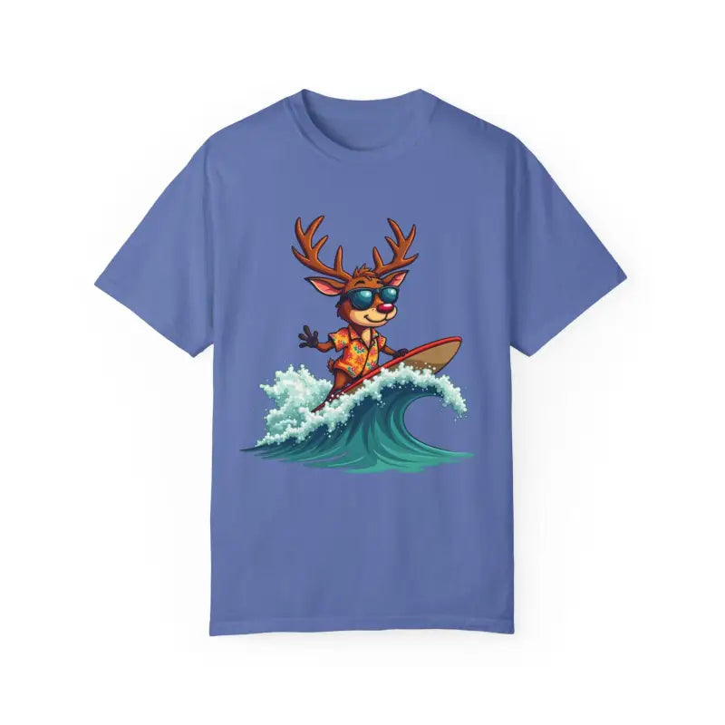 Ocean State Styles T Shirt Surfing Reindeer Gift Edition