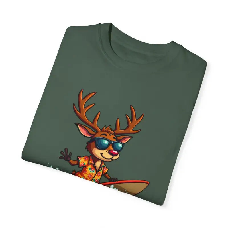 Ocean State Styles T Shirt Surfing Reindeer Gift Edition