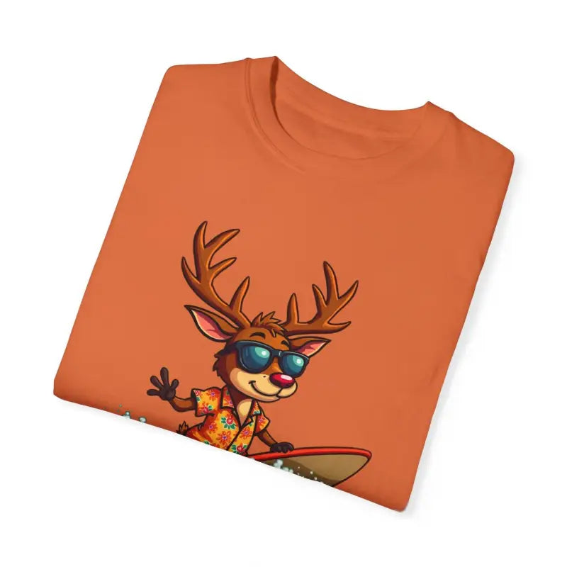 Ocean State Styles T Shirt Surfing Reindeer Gift Edition