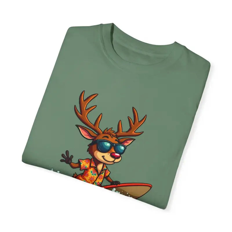 Ocean State Styles T Shirt Surfing Reindeer Gift Edition