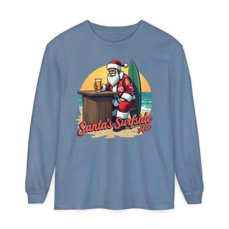 Ocean State Styles Surfside Santa Long Sleeve Shirt Cotton