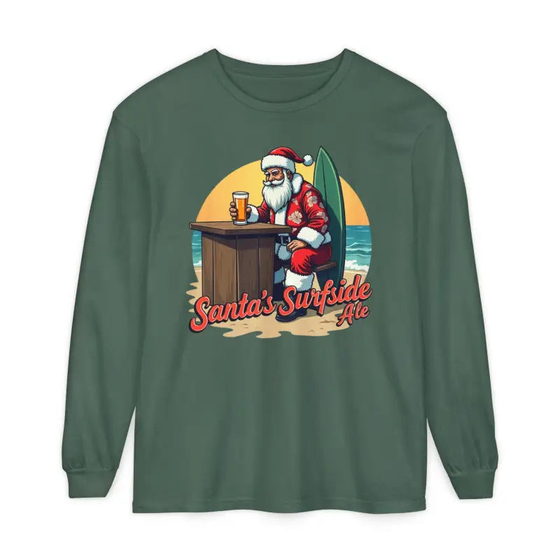 Ocean State Styles Surfside Santa Long Sleeve Shirt Cotton