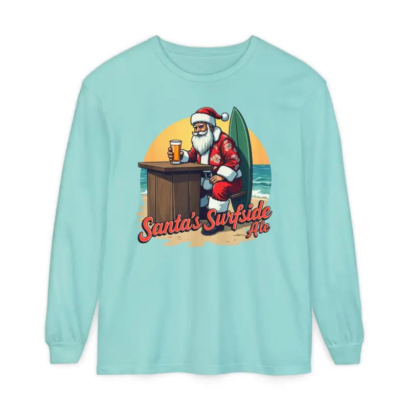 Ocean State Styles Surfside Santa Long Sleeve Shirt Cotton