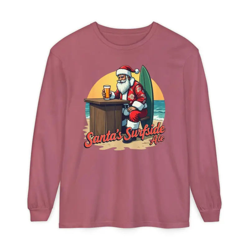 Ocean State Styles Surfside Santa Long Sleeve Shirt Cotton