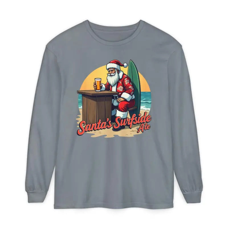 Ocean State Styles Surfside Santa Long Sleeve Shirt Cotton