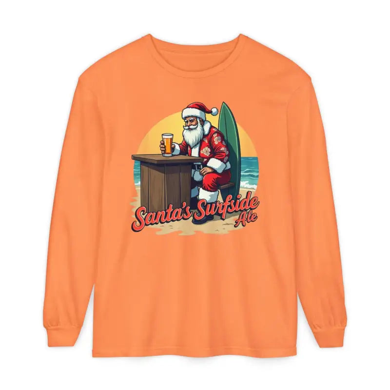 Ocean State Styles Surfside Santa Long Sleeve Shirt Cotton