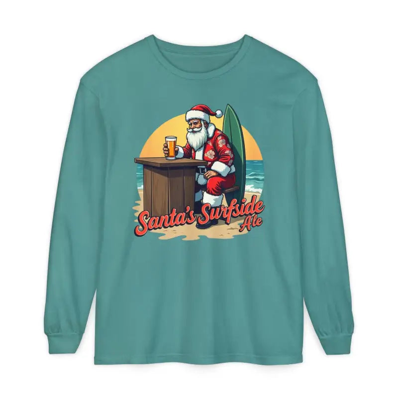 Ocean State Styles Surfside Santa Long Sleeve Shirt Cotton