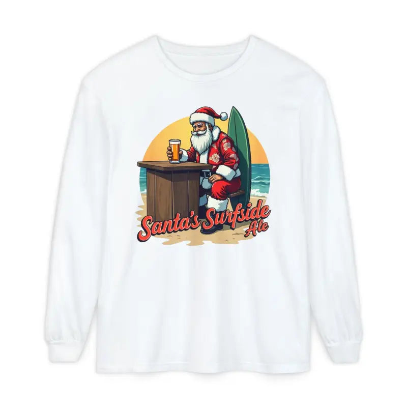 Ocean State Styles Surfside Santa Long Sleeve Shirt Cotton