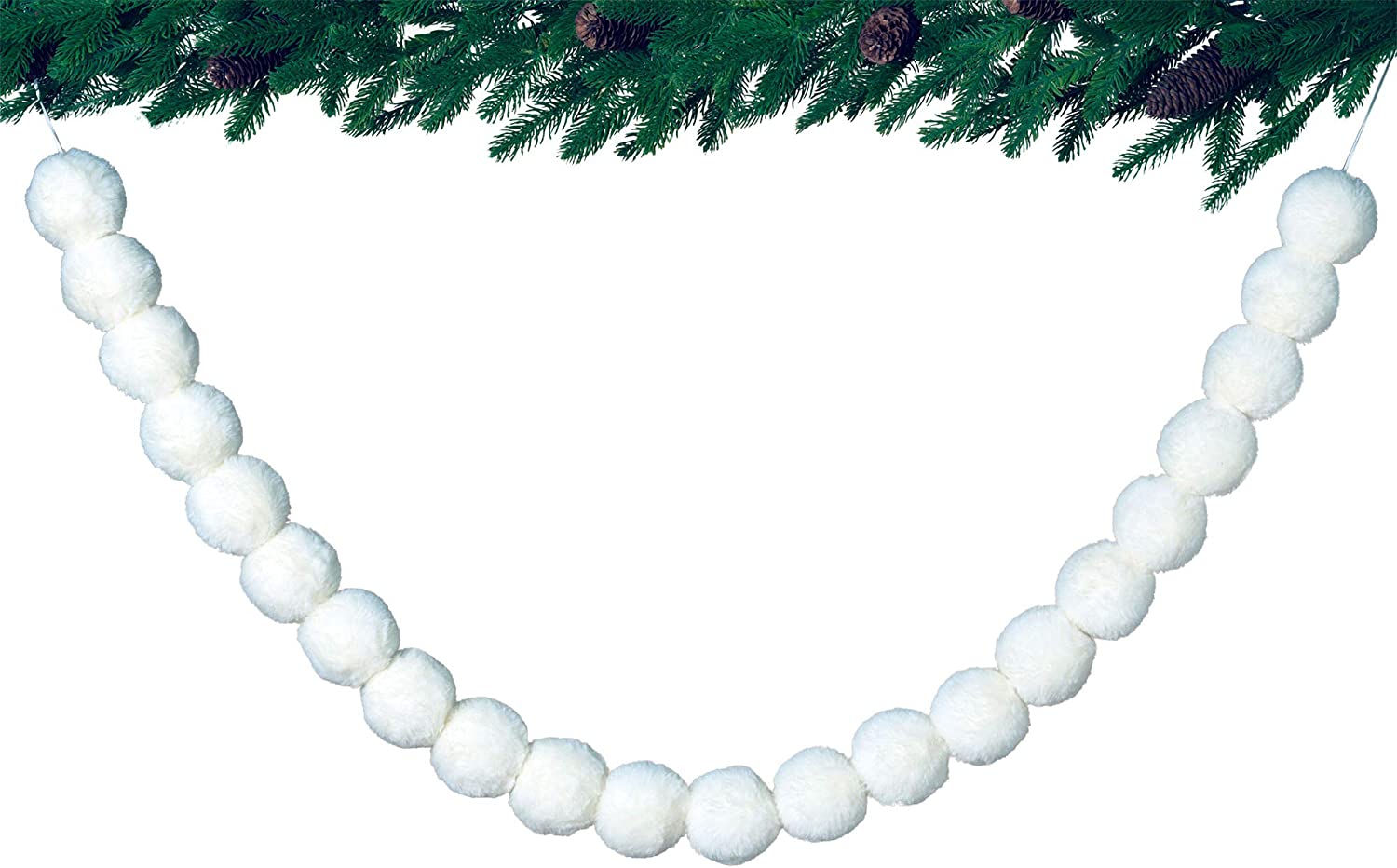 Faux Fur Snowball Garland