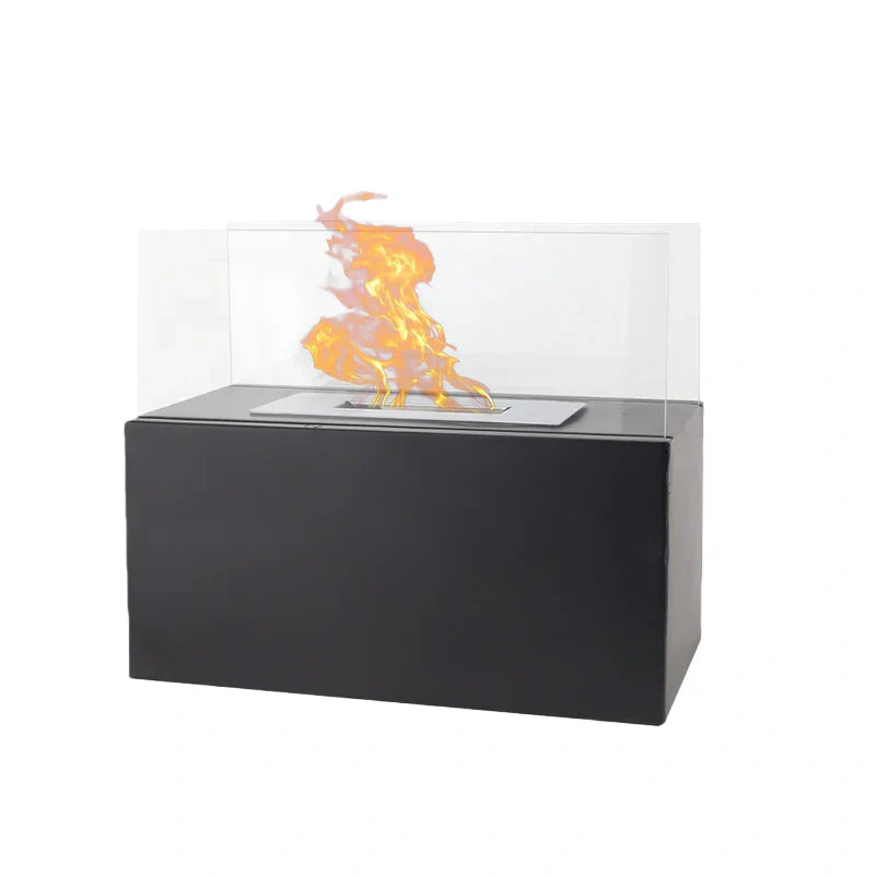 Modern Design Black Square Tabletop Fireplace