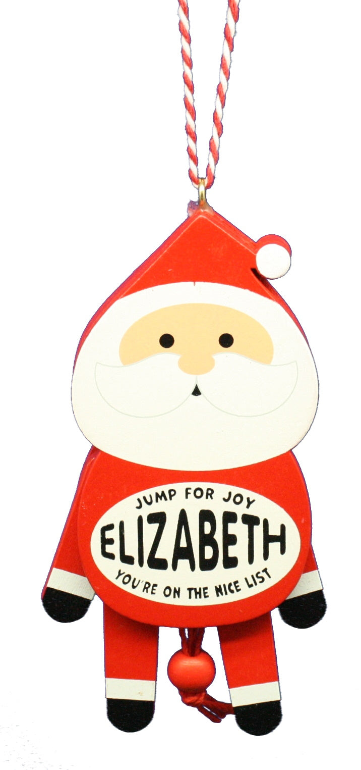 Dancing Wooden Ornament (E - J) -