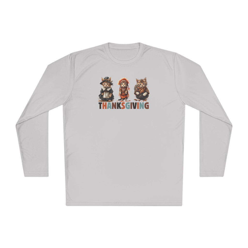Thanksgiving Cat Themed Long Sleeve Tee for Unisex Wear