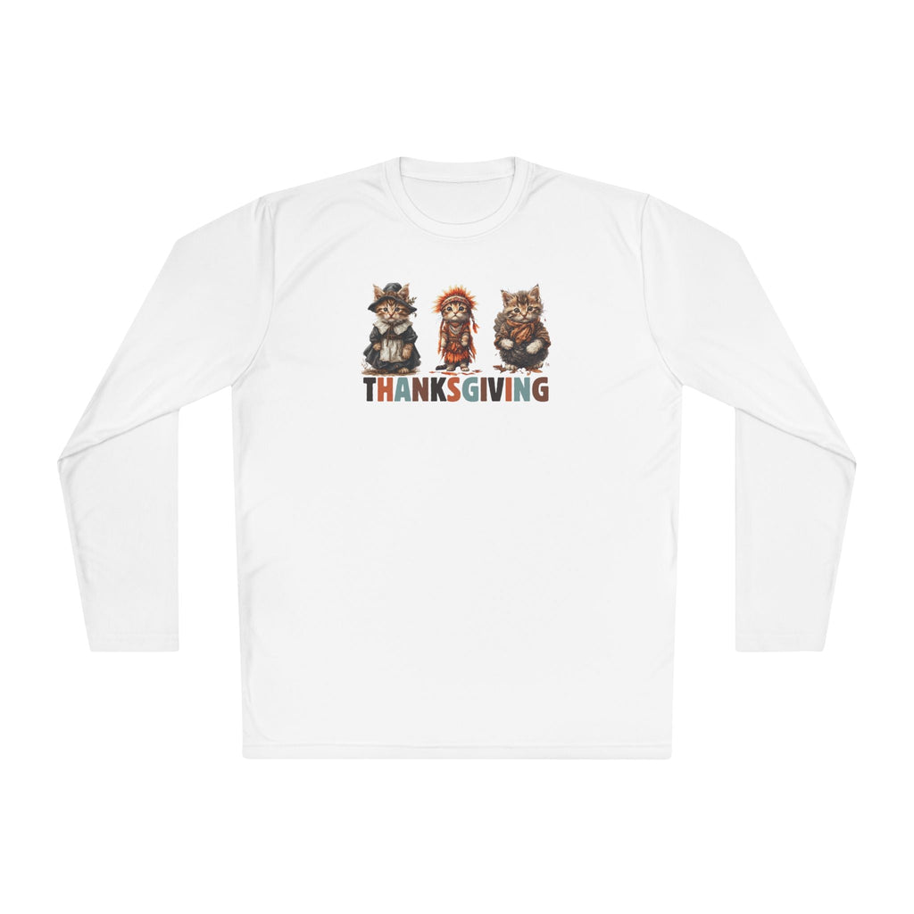 Thanksgiving Cat Themed Long Sleeve Tee for Unisex Wear