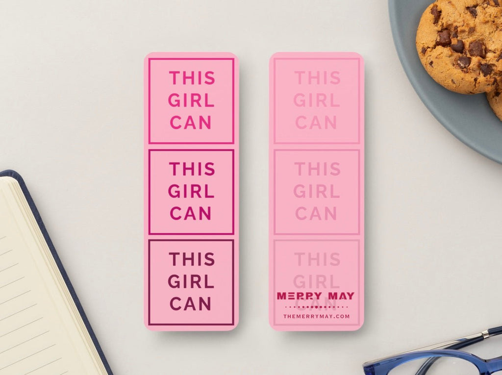 This Girl Can Glossy Double-Sided Bookmark, 2” x 6”
