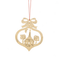 Wooden Holiday Icon Ornament - Ornament Shape - Round Church