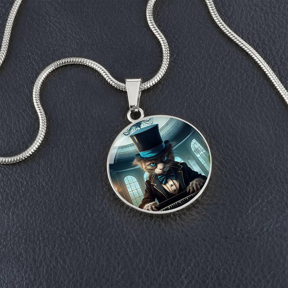 Top Hat Cat Necklace