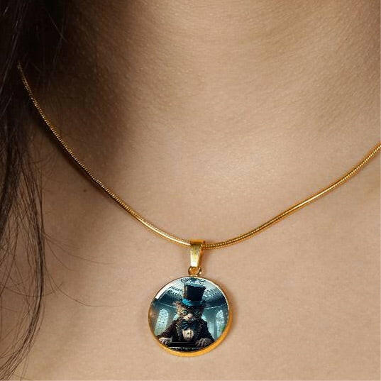 Top Hat Cat Necklace