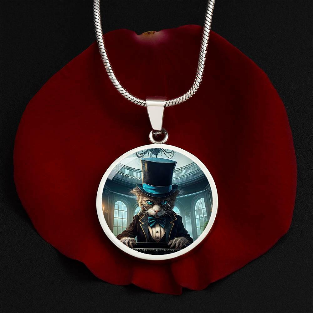 Top Hat Cat Necklace