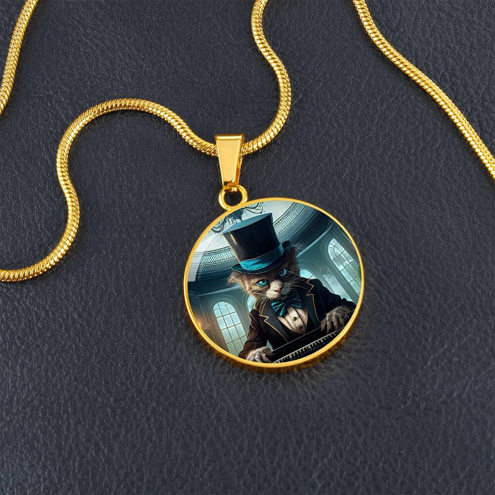 Top Hat Cat Necklace