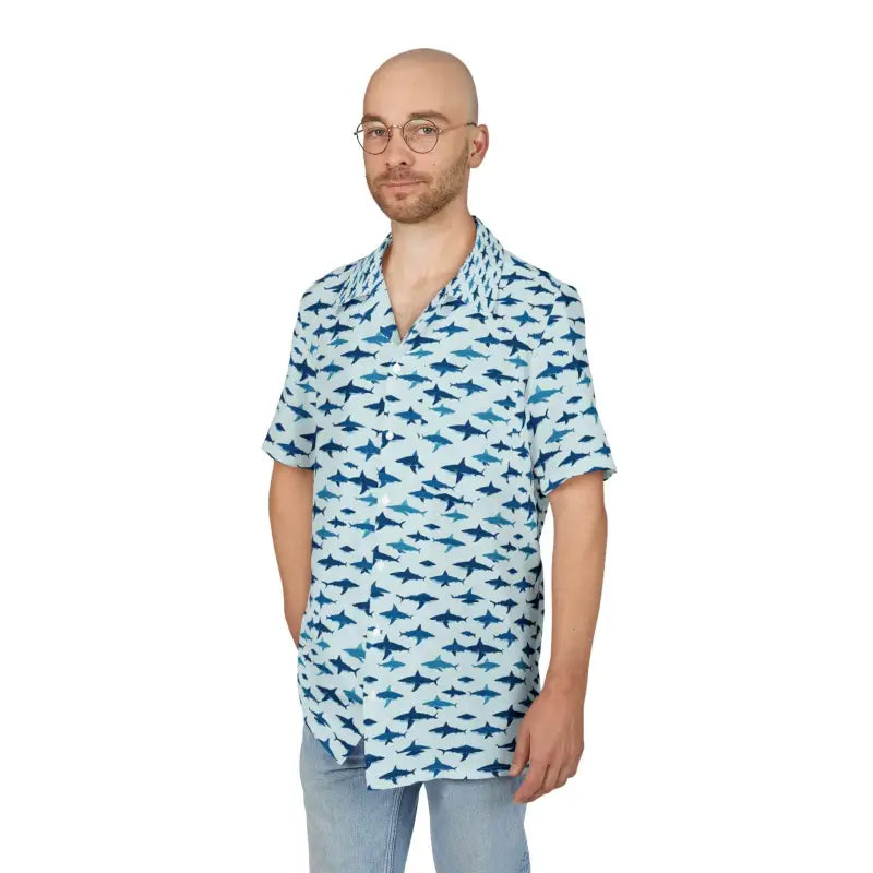 Ocean State Styles Aloha Shark Print Hawaiian Shirt Unisex