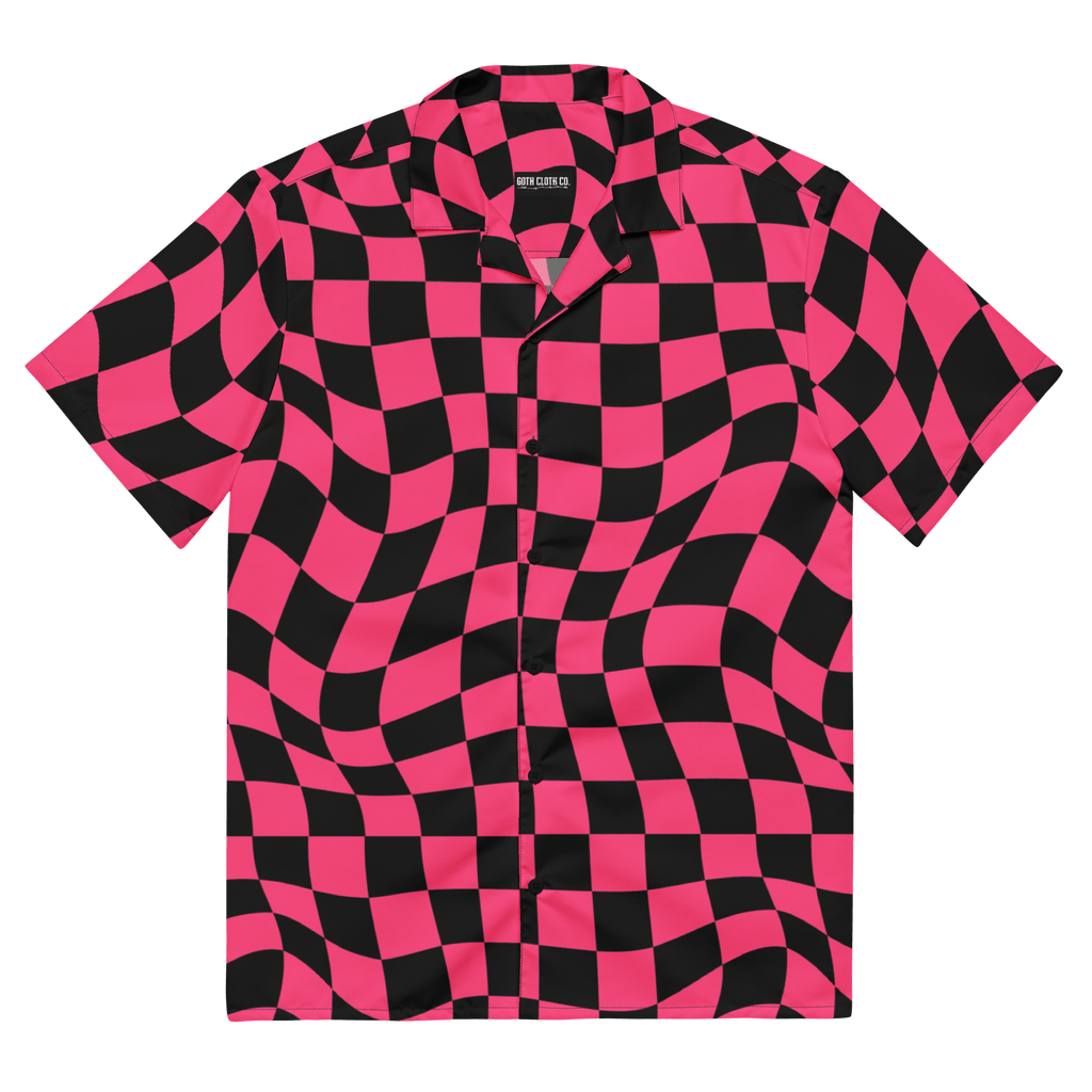 Twisted Tiles Checkerboard Button Up Shirt